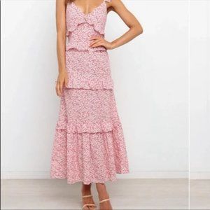 NWT Petal & Pup Aspa Floral Tiered Ruffle Maxi Dress Size 8